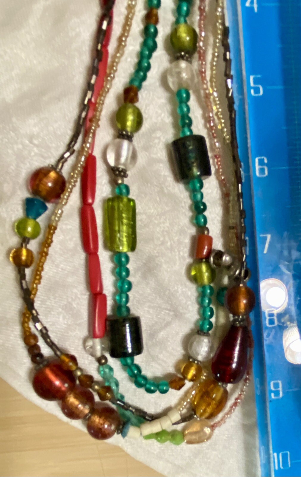 Artisan Crafted MulticoloredMultistrand Glass Bea… - image 2