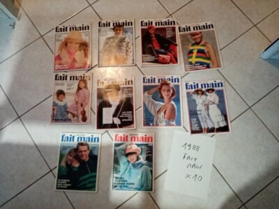 1988 - Konvolut 10 Vintage Zeitschriften - Handarbeit Schritt für Schritt - Nähen Stricken Deko