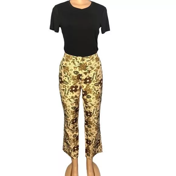 Buy IMARA Womens Gold Woven Cigarette Pants | Shoppers Stop