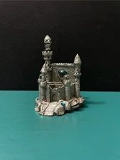 Rawcliffe Pewter Medieval Fairy Tale Castle Tower Crystal Figurine GOT LOTR RPG