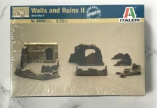 ITALERI 1/72 WW II WALLS AND RUINS BATTLEFIELD ACCESSORIES MODEL KIT # 6090 F/S