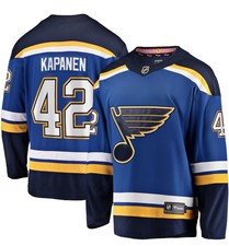 Size L Fanatics St. Louis Blues Kasperi Kapanen Home Blue Breakaway Jersey NWT