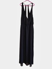 Alice + Olivia Silk Black Tank Top Maxi Dress