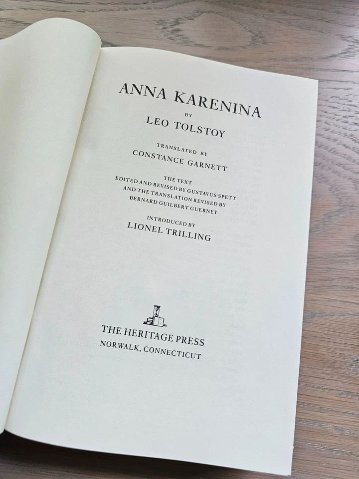 Anna Karenina ~ Leo Tolstoy ~ Heritage Press ~ HC/Slipcase ~ 1952 ~ VG - Image 4 of 4