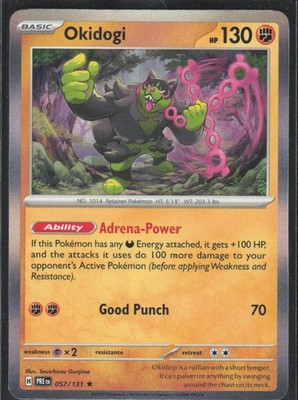 2025 Scarlet & Violet Series - Prismatic Evolutions Okidogi Rare #57