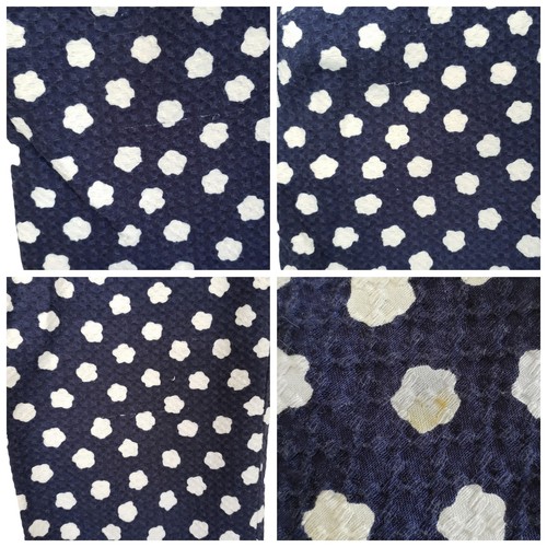 KATE SPADE Cloud Dot textured cropped straight leg career pants navy blue Size 0 - Picture 6 of 9