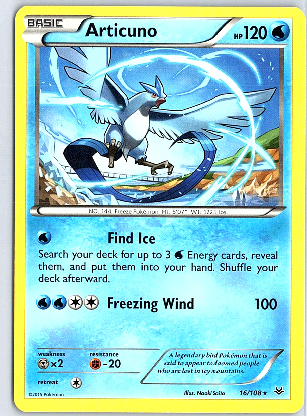Articuno (16) Rare XY - Roaring Skies 16/108 LP