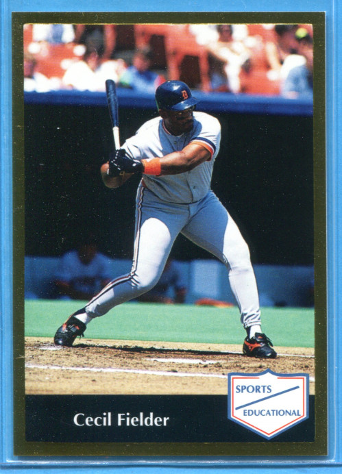 CECIL FIELDER ~ 1991 Sports Educational Gold Baseball Insert Card #16   