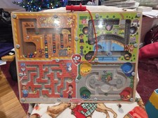 Melissa  Doug PAW Patrol Wooden 4-in-1 Magnetic Wand Maze Board