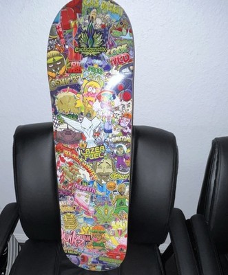 Exoticgenetix Skateboard Deck Colorful Art Graphics Purple Cartoon Theme 420