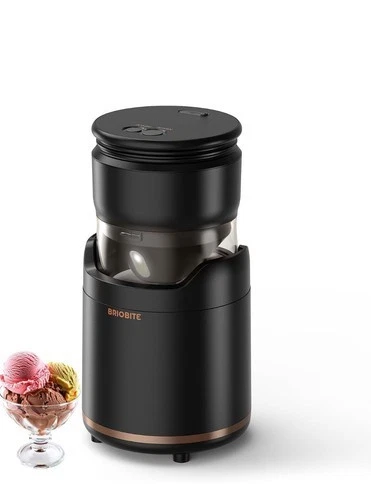 BRIOBITE Ice Cream Maker - Rechargeable & Compact Electric Ice Cream Machine NIB