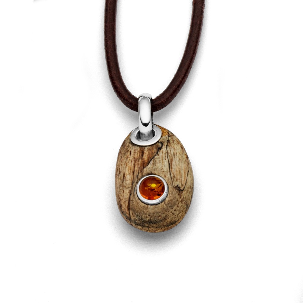 Электродвигатель P3129 Holzkiesel mit Bernstein 925er Silber 18x36 мм 15990₽