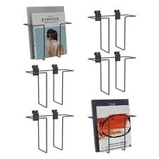 6 Pack Literature Display for Slatwall, Metal Wire Magazine Holder Slat Wall ...