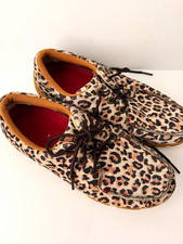 Twisted X Women s Winny Leopard Print Leather Lace-Up Moccasins 6M