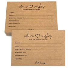 Baby Shower Advice And Wishes Cards Set Of 50 Thoughtful Messages For New Parent