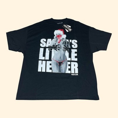 NEW Vintage Y2K Hustler Mens Santa Little Helper Bikini Girl Graphic T-Shirt 3XL