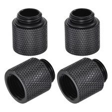 4pcs Male to Female Extender Fitting G1/4 x 15mm for Water Cooling System Black