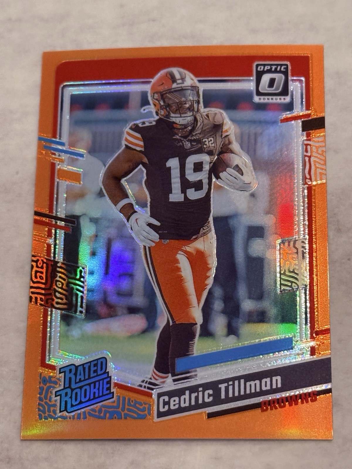 Cedric Tillman 2023 Donruss Optic Rated Rookie Orange Prizm /249 Browns #224