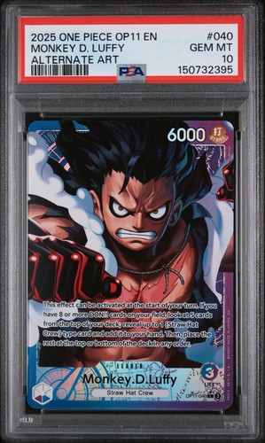 Monkey.D.Luffy (Alternate Art) graded PSA 10 for sale on eBay