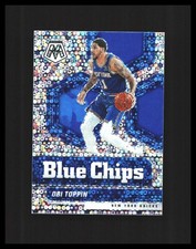 2020-21 Obi Toppin Rookie Card Mosaic Blue Chips Fast Break #10 New York Knicks