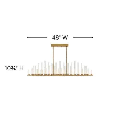 Fredrick Ramond FR46108 Brass Trinity 50 Light 48"W Led Linear Chandelier - Picture 9 of 9