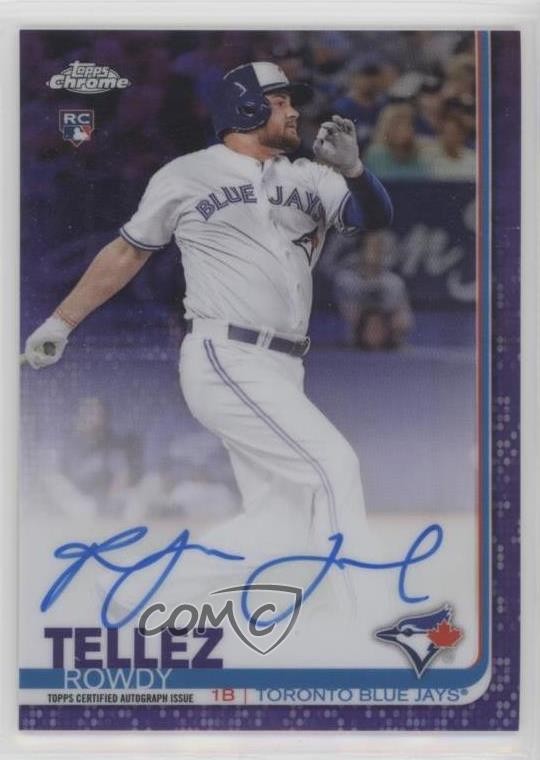 2019 Topps Chrome Rookie Purple Refractor 52/250 Rowdy Tellez #RA-RT Auto k2s