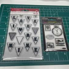 Recollections Valentine's Day Clear Stamps 18pc  Stampabilities Time Travel 5pc