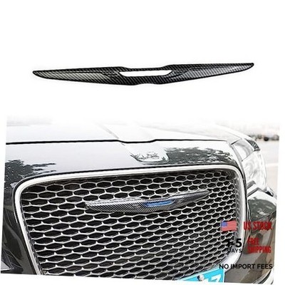 Carbon fiber look Front Bumper Grill Grille Cover Molding Trim For 2015-2021