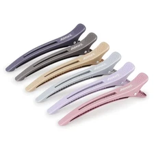 AIMIKE 6pcs Professional Hair Clips for Styling Sectioning, Anti-Slip No-Trace D