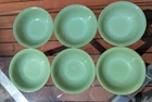Fire King Oven Ware Jadeite 6" Fruit Cereal Soup Bowl Salad Ray Ribbed set 6
