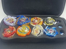 8 Beyblades / Beyblade lot with launchers B-180,181,172,163,168, Super Hyperion