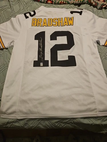 Terry Bradshaw Signed custom Pittsburgh Steelers Football Jersey PLAYER HOLO COA