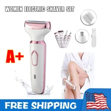 4 In 1 Women Electric Shaver Rechargeable Waterproof Razor Painless Epilator US