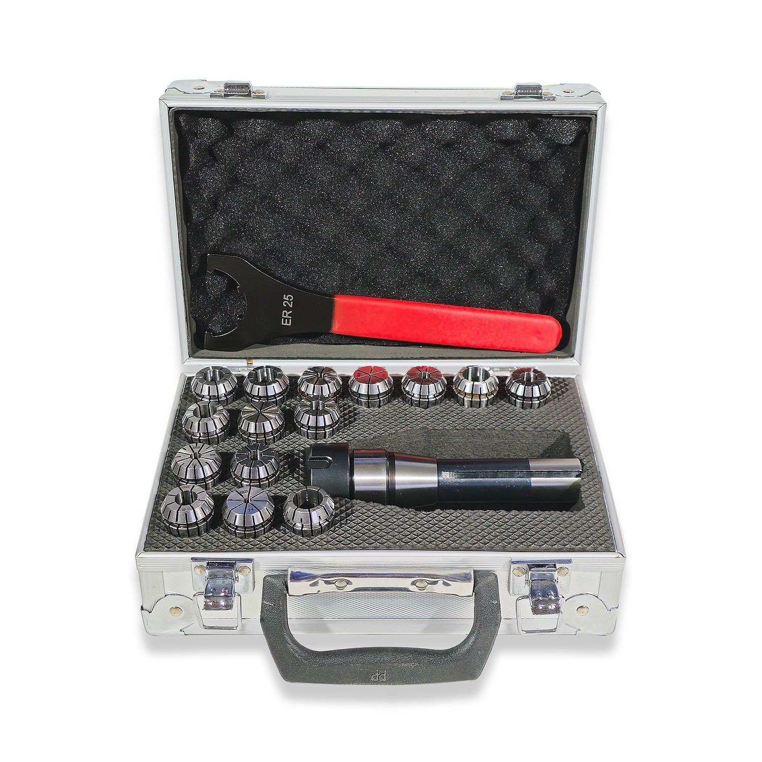 R8 ER25 COLLET CHUCK SET COLLETS CHUCK SPANNER FITTED STORAGE CASE RDGTOOLS