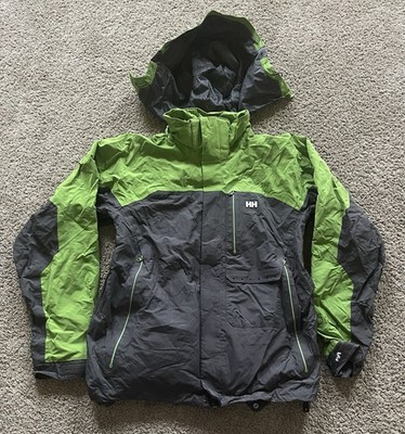 Helly Hansen Swift Jacket Mens Medium Grey Green Ski Helly Tech XP