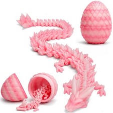 TBOLINE 12" 3D Printed Dragon Egg Articulated Crystal Dragon Toy Kids Gift