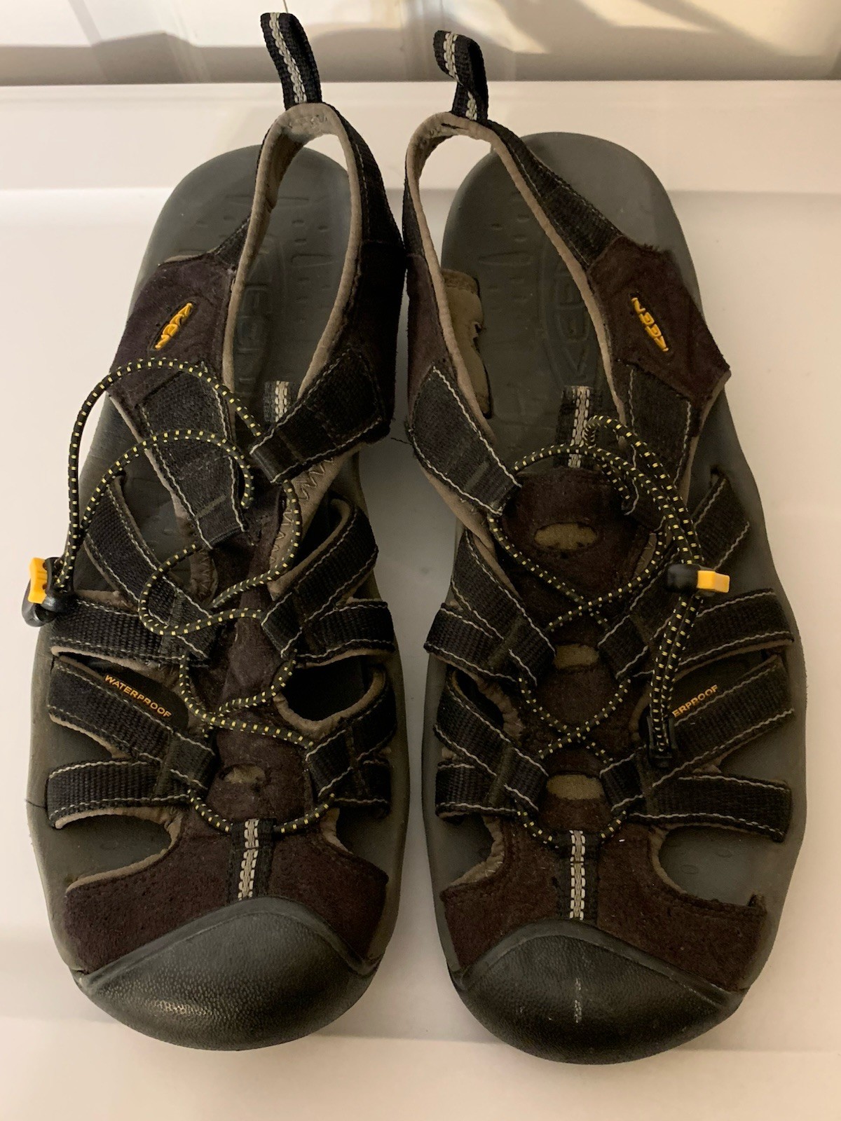 Keen Kanyon 1126 BGKA Sandali Uomo Taglia 13 Escursionismo Acqua Nero Giallo Impermeabili