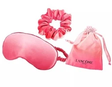 Lancome Beauty Sleep Trio: Eye Mask, Scrunchie & Travel Pouch BRAND NEW G1