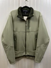 Vintage Arc’teryx Hyllus Fur Lined Soft Shell Jacket Men’s Medium Olive Green