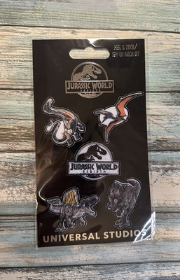NEW Universal Studios Jurassic World Rebirth Patches Peel & Stick or Sew-On 5 Pc