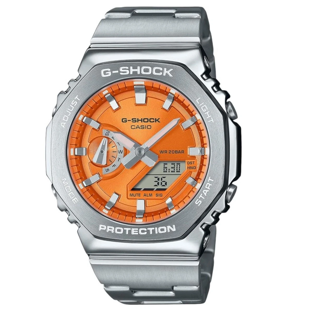 Casio G-shock - Orologio Da Polso Da Unisex Al Quarzo Sportivo Bracciale E Cassa In Resina Di Colore Giallo Quadrante Analogico-digitale Giallo - GMA- P2100ST-9AER