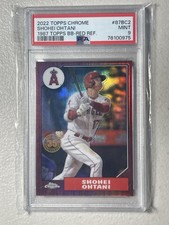 2022 topps chrome shohei ohtani 1/5 RED REFRACTOR PSA 9 MINT Rare SSP