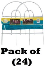 Panacea 89313  8 ft x 18" White Wire Arch Top Garden Border Fence Fencing - 24pk