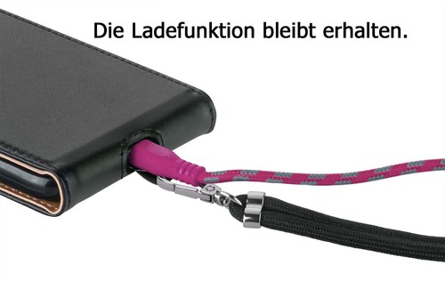 Umhängekette Kordel Band in Schwarz für Oppo Find X5 Hüllen Taschen Cases - Bild 4 von 6