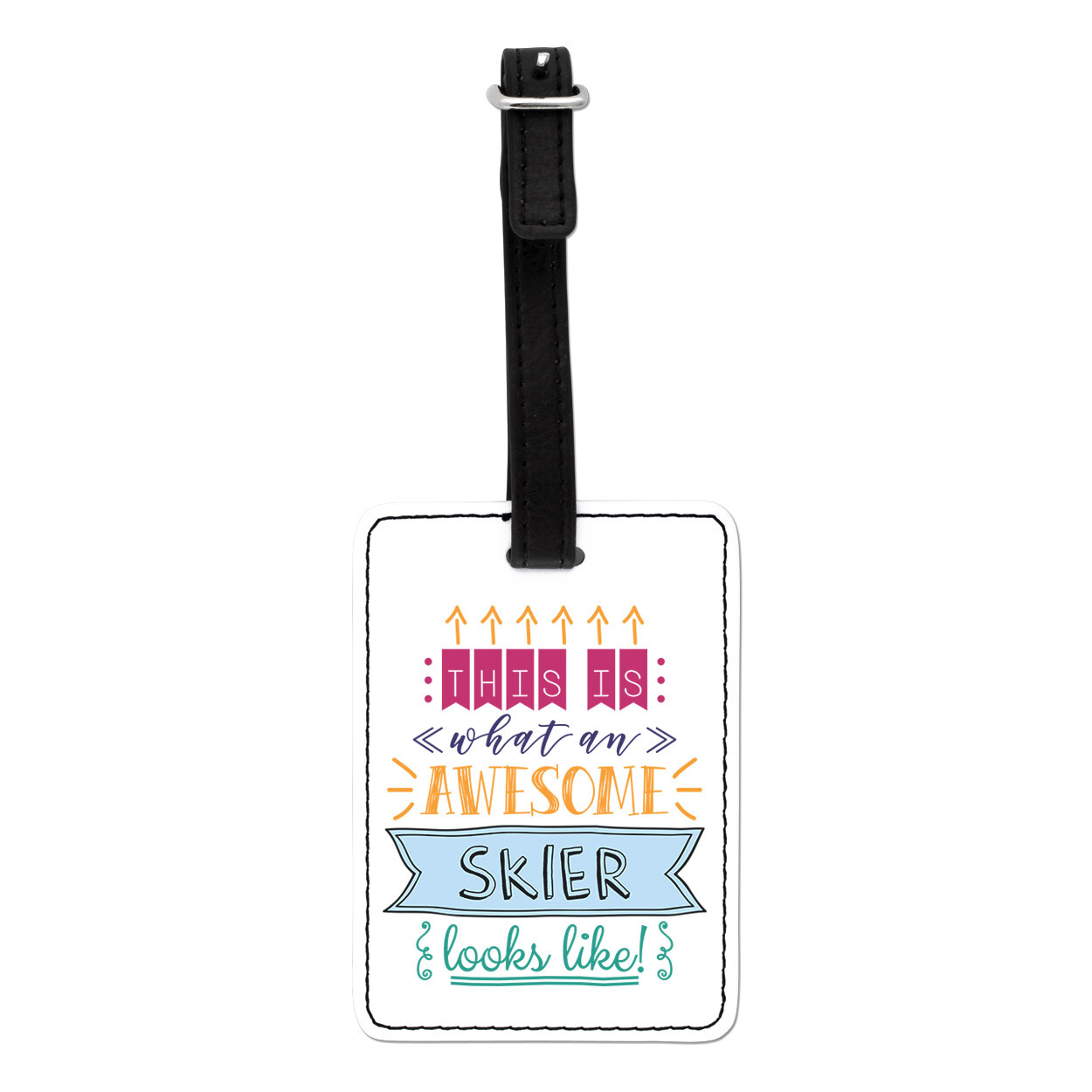This Is What An Awesome Skier Looks Like Visual Luggage Tag Suitcase Bag Best