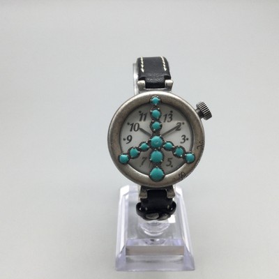 Lucky Brand Peace Sign Chain Bracelet Watch Quartz New Battery Silver Womens Lucky Brand Peace Sign Watch Women 35mm Silver Tone Blue  main image 3