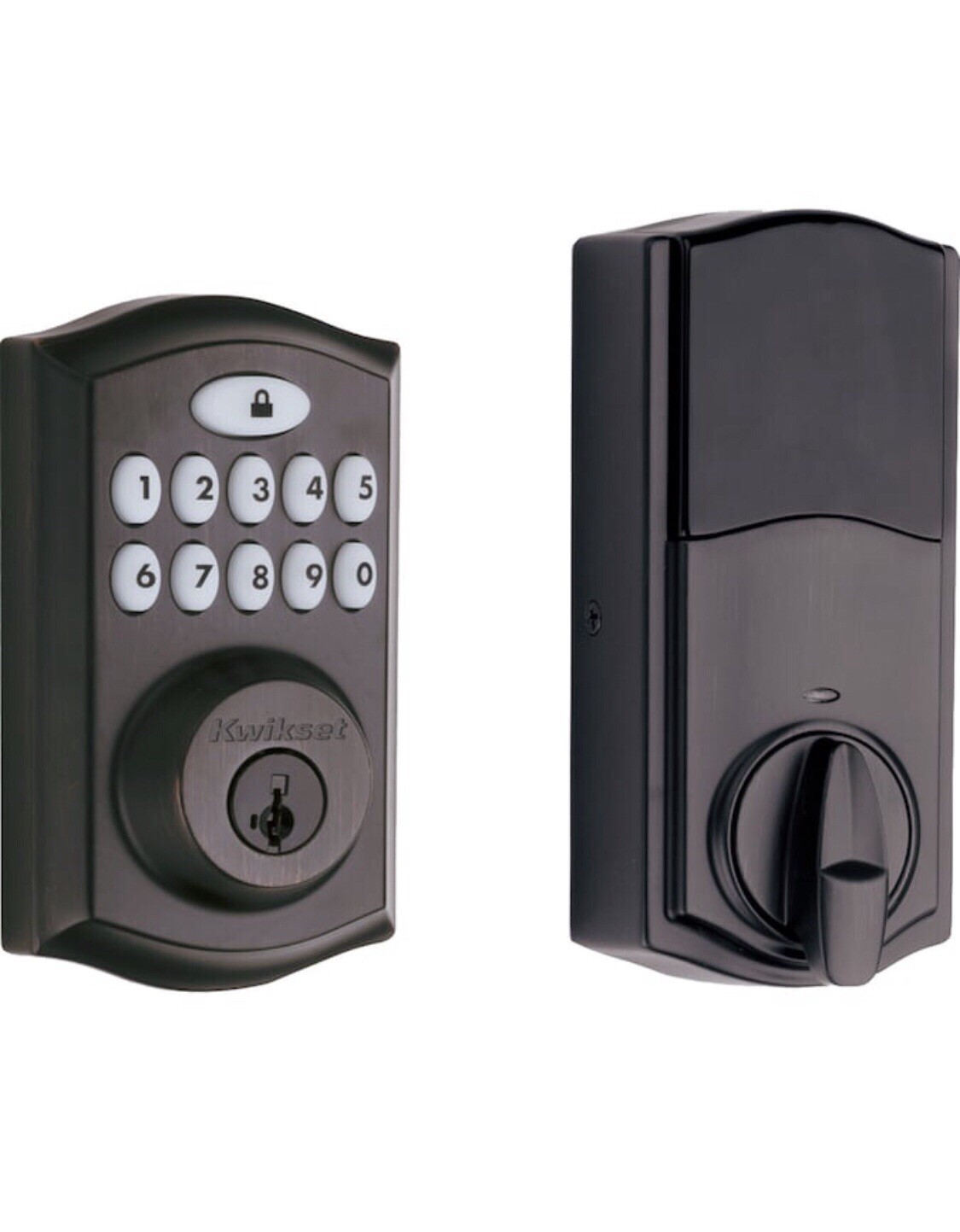 Kwikset Venetian Bronze Keyless Entry Deadbolt Lock 913-11PS-image