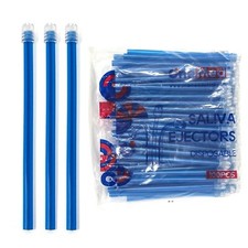 1000(10 Bags)Disposable Dental Saliva Ejector Evacuation Suction Tips Blue/Clear