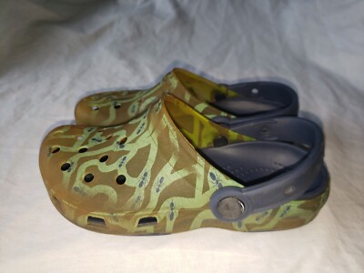 CROCS CLASSIC BLUE ANT FARM TRANSLUCENT JELLY SLINGBACK CLOG SANDAL SHOE 12 C 13