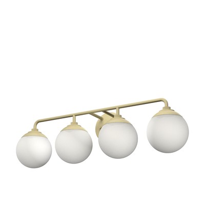 Hunter Hepburn 2-Light Bathroom Vanity Light In Painted Modern Brass
